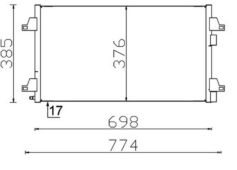 KLİMA RADYATÖRÜ (KONDENSER) LAGUNA II 01>1.6 16V-1.8 16V-2.0 16V-1.9DCI (660x390) - ORIS - OEM 8200008763