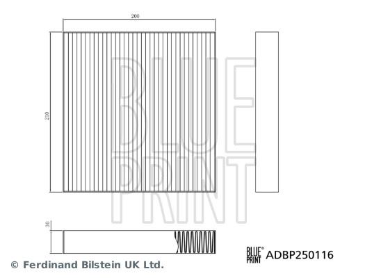 KABİN FİLTRESİ BYD — BLUEPRINT ADBP250116 - BLUEPRINT - OEM 1308069100