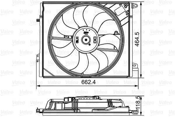 FAN MOTORU +ŞASESİ RENAULT MEGANE IV 16> TALISMAN 15> 1.2TCe 1.5dCi 1.6dCi 1.6SCe 2.0dCi - VALEO - OEM 214810118R