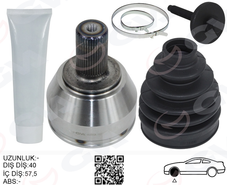 ÖN AKS KAFASI DIŞ SAĞ-SOL MONDEO IV 07>14 S MAX GALAXY 06>15 1.6TDCI-2.0TDCI VOLVO V60 I T5 13>18 V70 III D3-D4 10>15 XC60 I D3-D4 09>14 - GVA - OEM 6G913A327LB