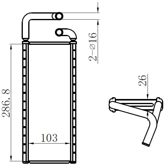 KALORİFER BRAZİNG HEATER A/M(100X290X26)NPR 75