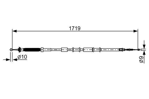 FREN TELİ. 1719 MM - BOSCH