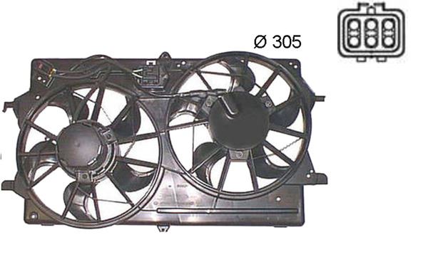 FAN MOTORU KOMPLE FORD FOCUS 98>04 (ÇİFTLİ) (+AC) - MAHLE - OEM 98AB