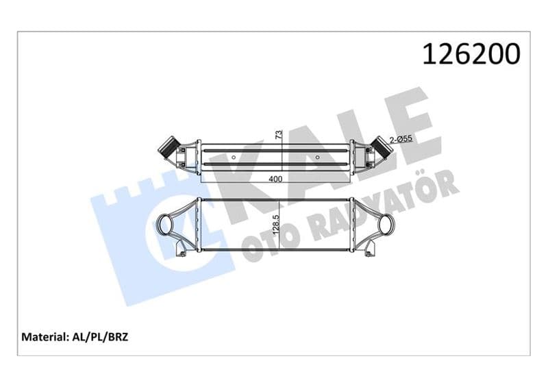 TURBO RADYATÖRÜ INTERCOOLER FORD TRANSİT 01> 2....