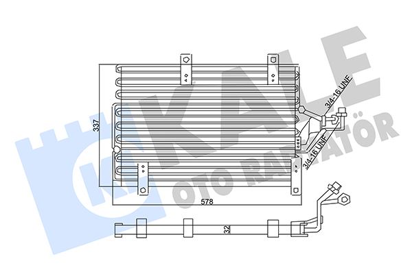KONDENSER ALFA ROMEO 145-146-155-FIAT BARCHETTA-CO - KALE - OEM 46531411
