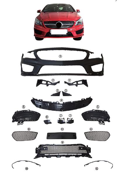 TAMPON W117 CLA ÖN SET 16 PARÇA 2013-16 - CARTEK - OEM A1178804840