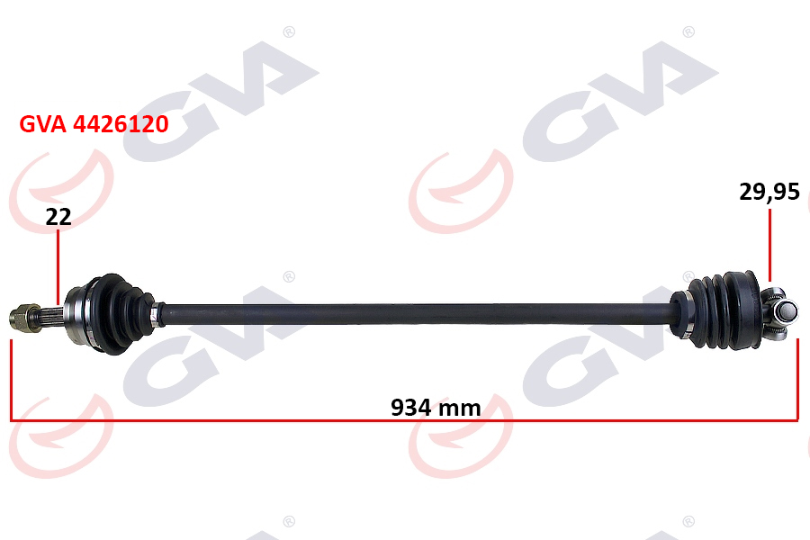 KOMPLE AKS SAĞ TEMPRA 1.4i (92-99) (934mm) - GVA - OEM 7735107