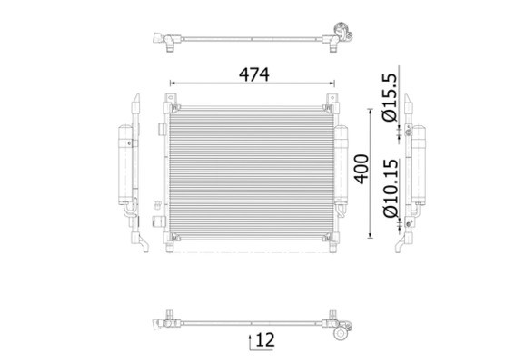 A/C-Kondensator NISSAN NOTE 1.2 / 1.2 LPG - MAHLE