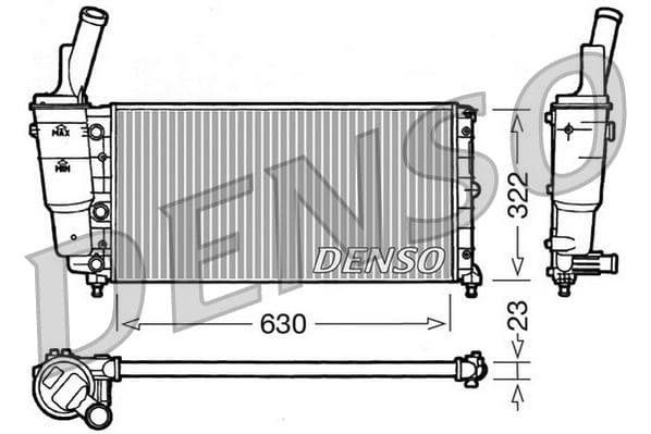 RADİATOR. ENGİNE COOLİNG FIAT PUNTO (93-00)