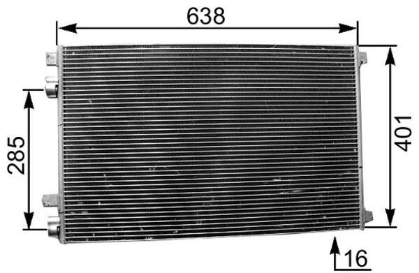 KLIMA RADYATORU (105X755) RENAULT MEGANE II SCENIC (ENo:8FC351301564) - MAHLE BEHR - OEM 8200115543