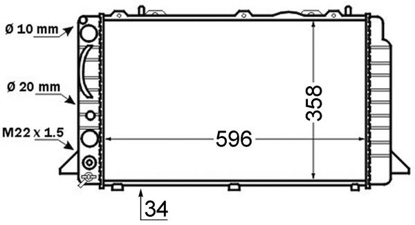 Kühlmittelkühler AUDI 80 III — MAHLE CR396000S - MAHLE