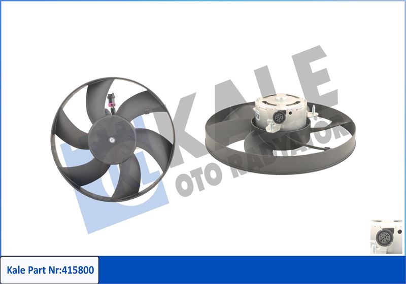 FAN MOTORU VW CORDOBA / IBIZA II / INCA - CADDY II / POLO MONTAJ YERI: SOL (250W 300MM) (FAN-MOTOR) - KALE RADYATOR - OEM 6K0959455A
