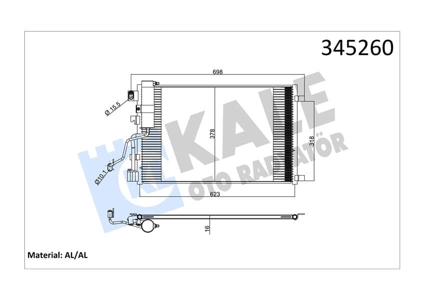 KLİMA RADYATÖRÜ (KONDENSER) NISSAN QASHQAI 1,5L K9