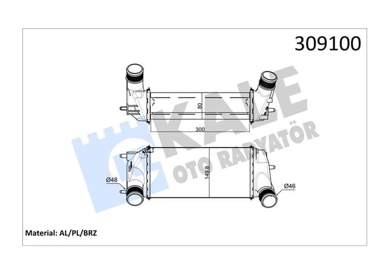 TURBO RADYATÖRÜ FORD FİESTA-COURİER-ECOSPORT-BMAX...