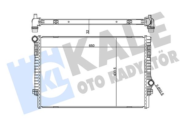 RADYATOR A3 TT - ATECA LEON - KODIAQ OCATAVIA III SUPERB III - ARTEON GOLF VII PASSAT TIGUAN TOURAN - KALE - OEM 5Q0121251GN