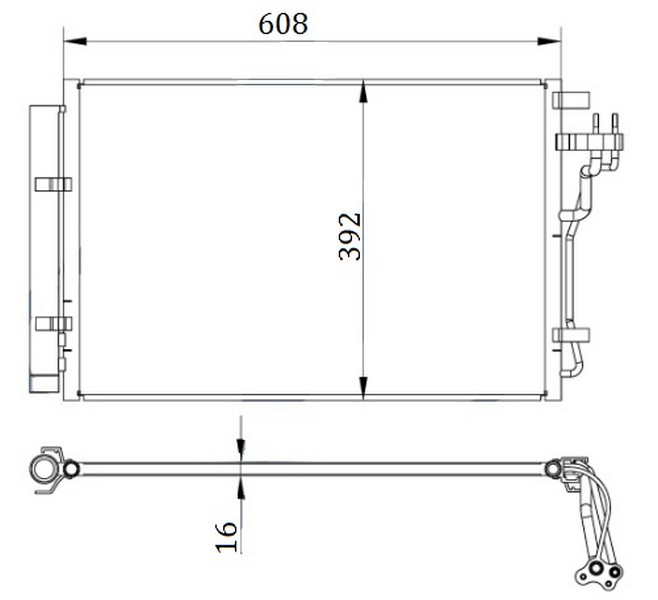 RADYATOR BRAZİNG A/M(608X390X16)SOUL (13+) 940607 - ORIS - OEM 97606