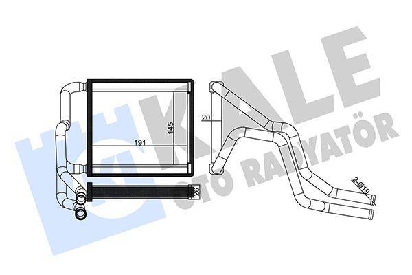 KALORİFER RADYATÖRÜ HYUNDAI i20 1.2L G4LA benzinli 15-20 / 1.4L G4LC 15-18 / 1.4L D4FC CRDi dizel 15 -18 / BAYON 1.4 G4LC 20-> - ALEMİNYUM - KALE - OEM 97138C8000