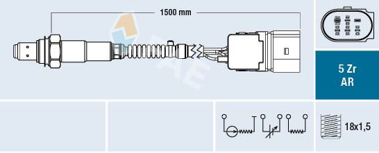 OKSİJEN SENSÖRÜ PASSAT-A4-A6-1.8T-2.0(00-05)GOLF I - FAE - OEM 07C906262K