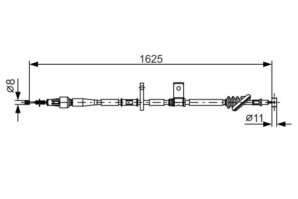 FREN TELİ. 1625 MM — BOSCH 1987482094 - BOSCH
