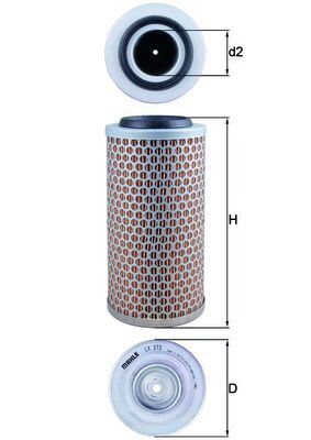 HAVA FİLTRESİ Air filter element — MAHLE LX272 - MAHLE