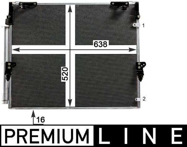 A/C-Kondensator TOYOTA LANDCRUISER(VDJ20) - MAHLE