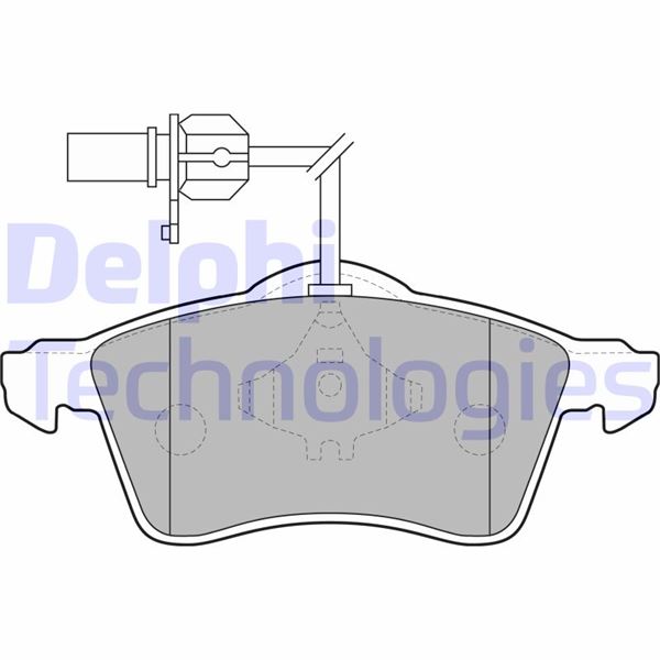 ÖN BALATA TRANSPORTER T4 CARAVELLE 2.5 TDI (90-03)(GDB1391) - DELPHI - OEM 7D0698151D