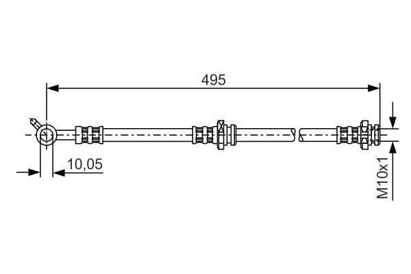 FREN HORTUMU SAĞ; ARKA. 495.00 MM
