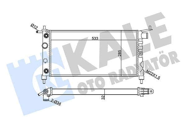 Su Radyatörü OPEL ORJINAL 90410048