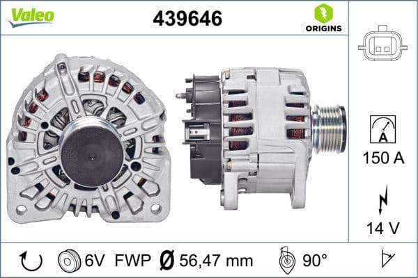 ALTERNATOR 14V 150A RENAULT CLIO III 05>10 CLIO...