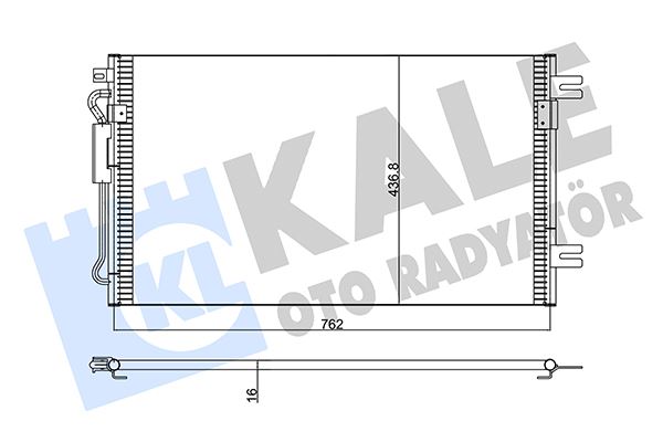 KONDENSER VOYAGER IV 2.8 CRDI 04=> - KALE - OEM 5142490AA