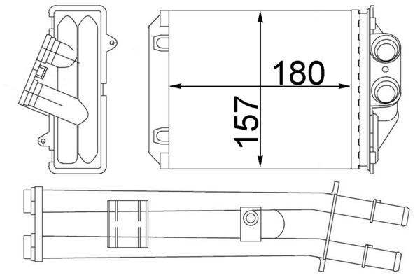 Innenraum-Wärmetauscher FIAT 500 / FORD KA - MAHLE