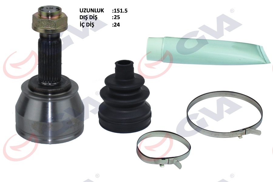 AKS KAFASI DIŞ ÖN DOBLO-ALBEA 1.3 MTJ (03-07)-DOBLO 1.9JTD (01-) (25x24x51) 152mm - GVA - OEM 46801689