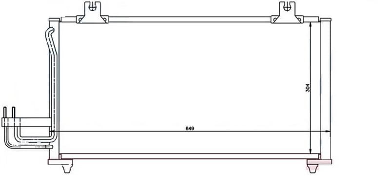 KLİMA KONDENSERİ KIA SEPHIA 96=> (633X304X16) (...