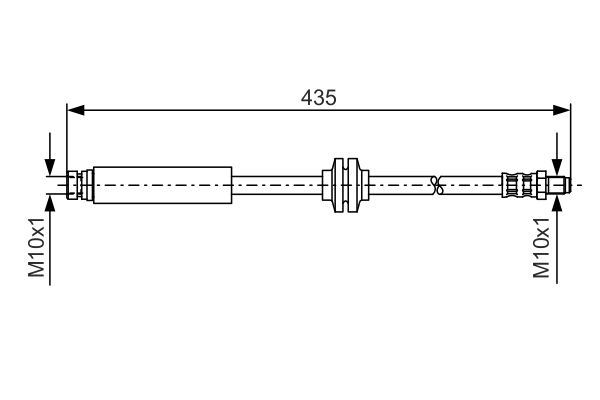 FREN HORTUMU ARKA FORD FOCUS/C-MAX 04> (ELEKTRONIK EL FRENI) (UZUNLUK: 410mm) - BOSCH - OEM 3M51