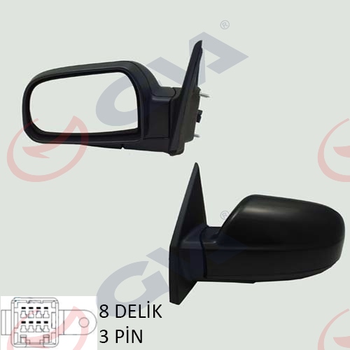 DIŞ DİKİZ AYNASI SOL TUCSON 05> ELEKTRİKLİ+KONV - GVA