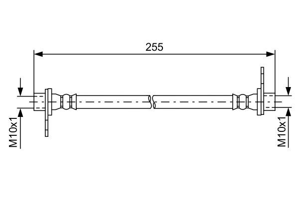 FREN HORTUMU. İÇ. ARKA. 255.00 MM — BOSCH 1987481586 - BOSCH