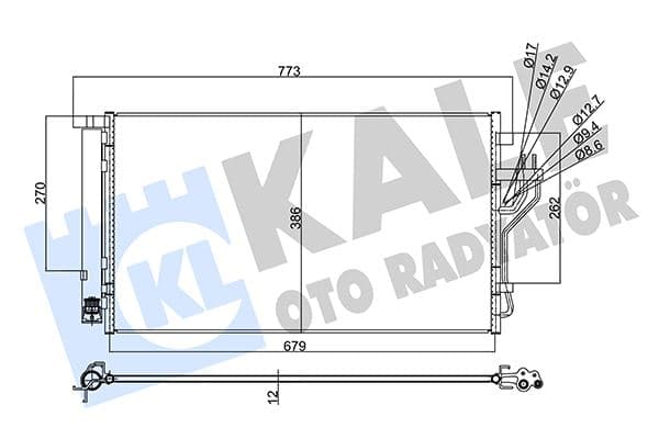 KLİMA RADYATÖRÜ (KONDENSER) HYUNDAI İX35 1,6L G4FD...
