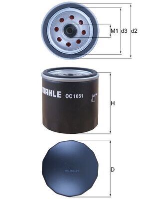 YAĞ FİLTRESİ FORD FOCUS/MONDEO/FIESTA/MAZDA/ESCORT-1.25-1.4-1.6 BENZİN - MAHLE - OEM EM5G