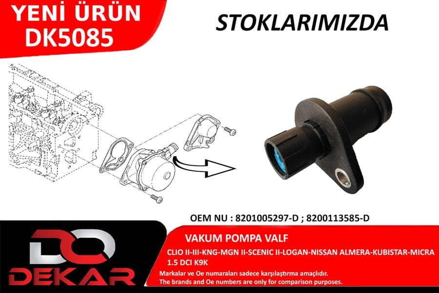 VAKUM POMPA VALF CLIO II 98>05 CLIO III 05> ...