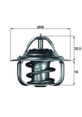 TERMOSTAT FORD FIESTA IV (JA_. JB_) 83C - MAHLE