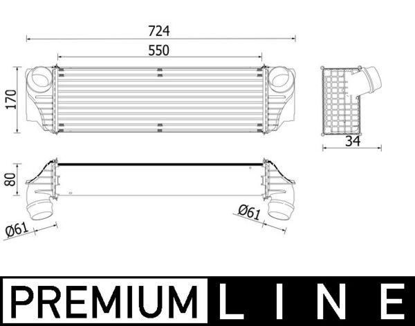 Ladeluftkühler BMW 5/6/7 (F01.F13.F18) - MAHLE