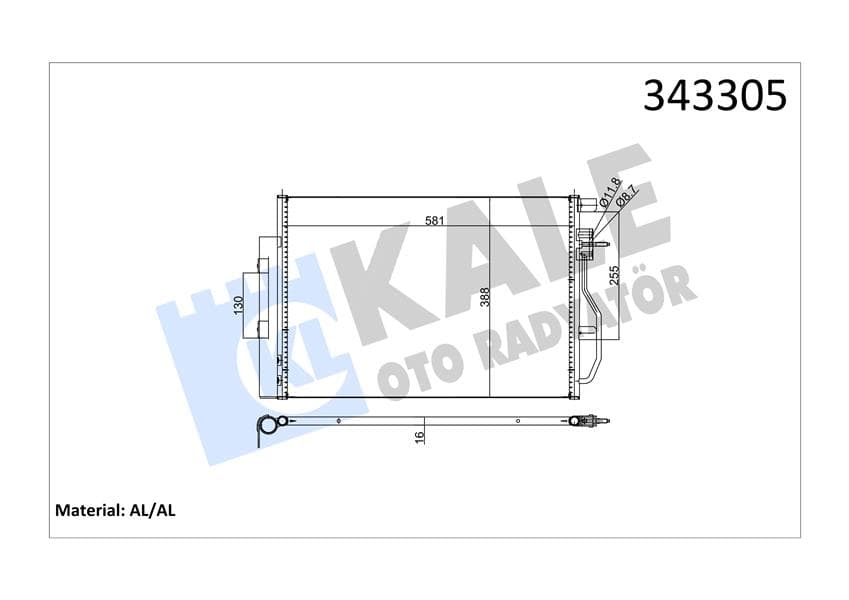 KLİMA KONDENSERİ CHEVROLET AVEO 1.2İ-1.4İ-1.6 11=&...
