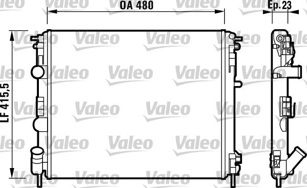 SU RADYATORU CLIO II SYMBOL II KANGOO LOGAN I — VALEO VAL-732721 - VALEO - OEM 8200343476