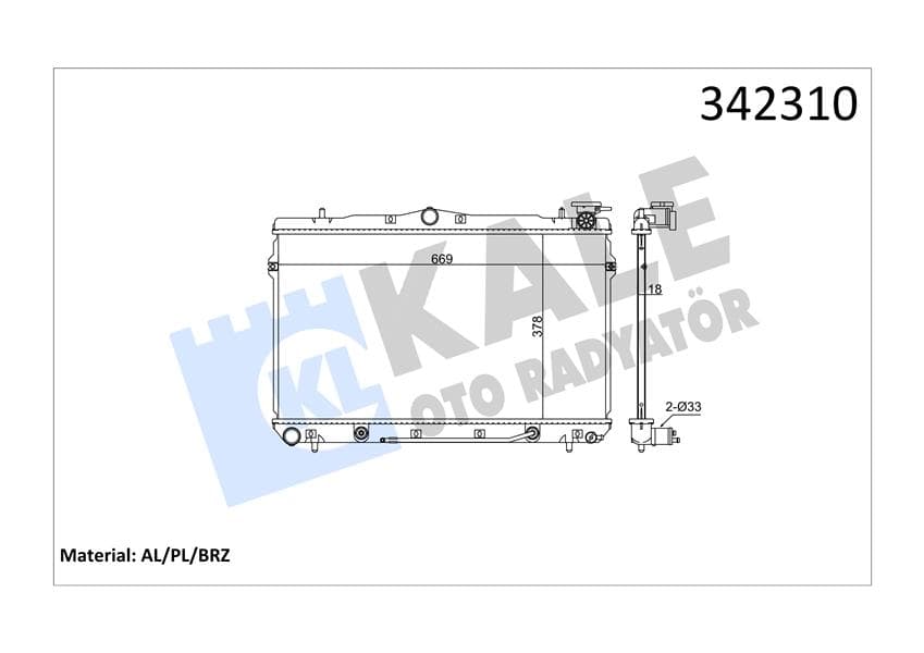 Su Radyatörü RENAULT ORJINAL 21410HV80A