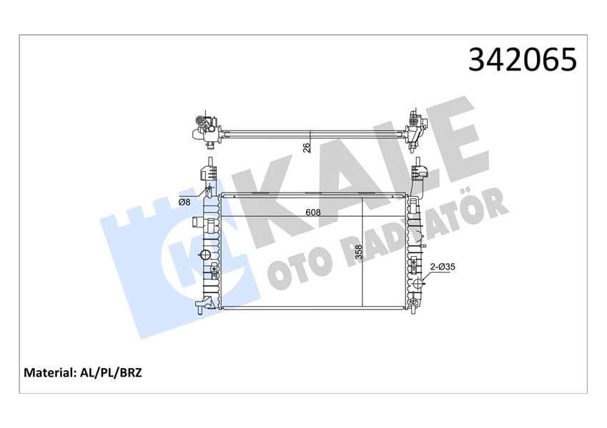 RADYATÖR OPEL MERIVA 1.7 CDTI 03-10 (AL-PL-BRZ) AC