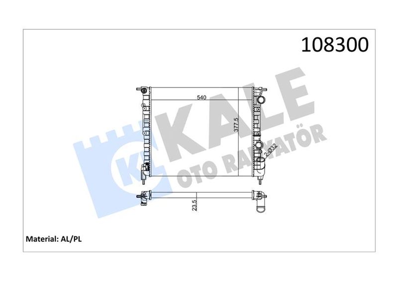 RADYATOR CLIO 1.7 1.8RT BACCARA 2 SIRA PA - KALE - OEM 7701412011