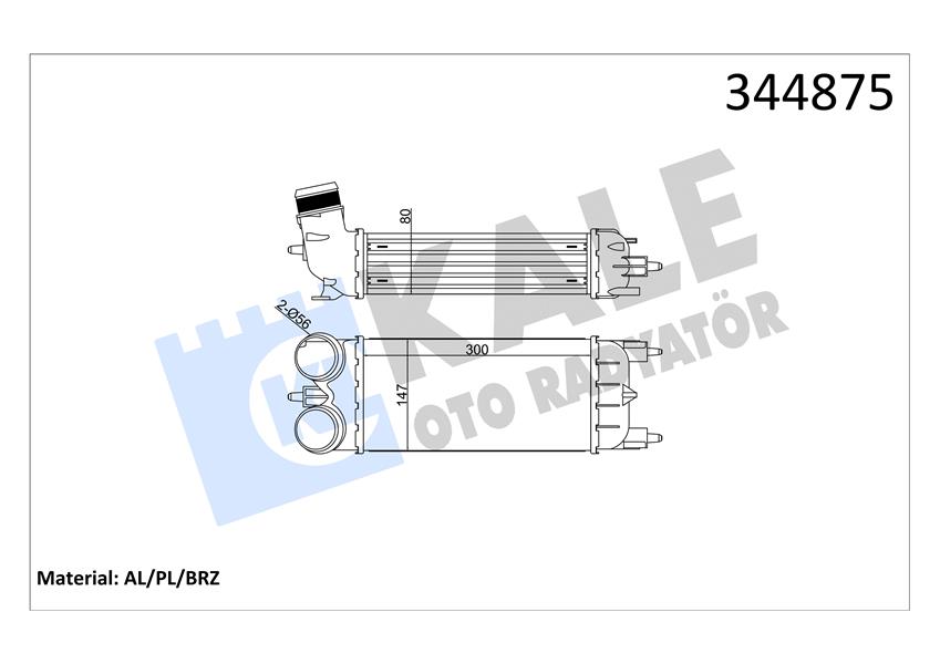 INTERCOOLER 508-C5 (EP6CDT) 1.6THP 16V 155) (09+) AL PL BRZ - KALE - OEM 1440.Q9