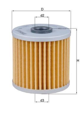 YAĞ FİLTRESİ Oil filter element — MAHLE OX796 - MAHLE