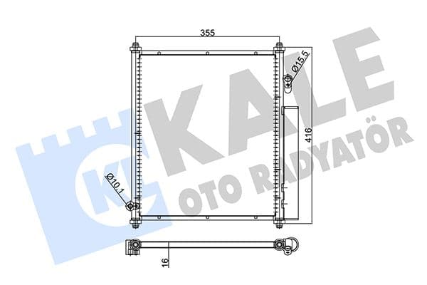 KLİMA KONDENSERİ JAZZ II (AL/AL) (370x408x16)