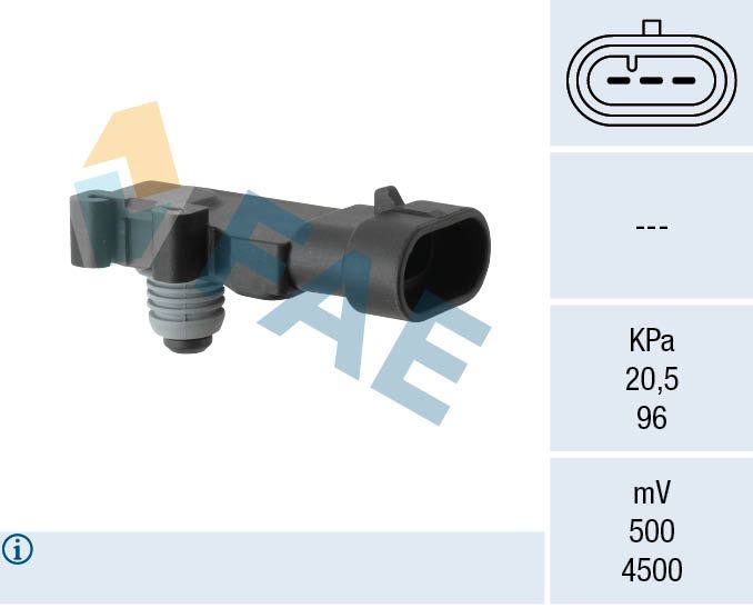 MAP EMME BASINÇ SENSÖRÜ ASTRA F-G-H CORSA B-C-COMBO C-MERIVA A-VECTRA B-C-VIVARO-ZAFIRA 1.4- 1.6 16V 1.7 CDTI 2.0-2.2 LAGUNA-KANGOO-MEGANE I 1.4 E - FAE - OEM 93160018
